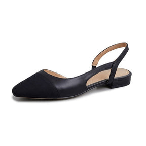 Salto Baixo Slingback Doce Violeta Feminino em Couro Legítimo DV23032