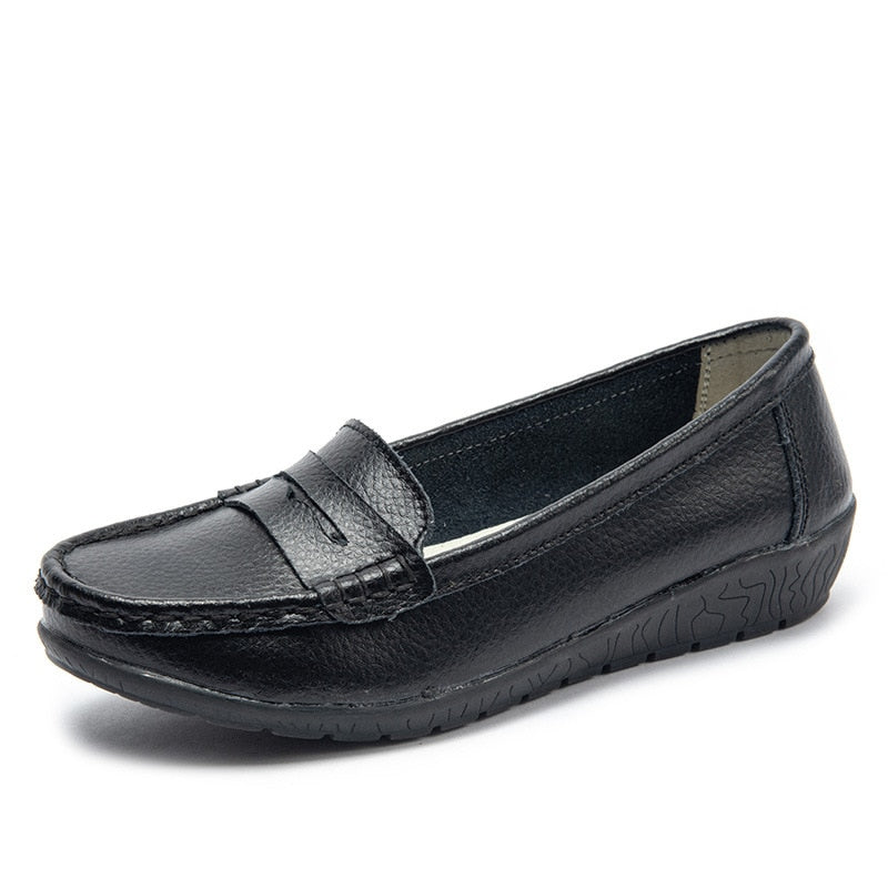 Mocassim Casual Doce Violeta Feminino Confortável em Couro DV32030