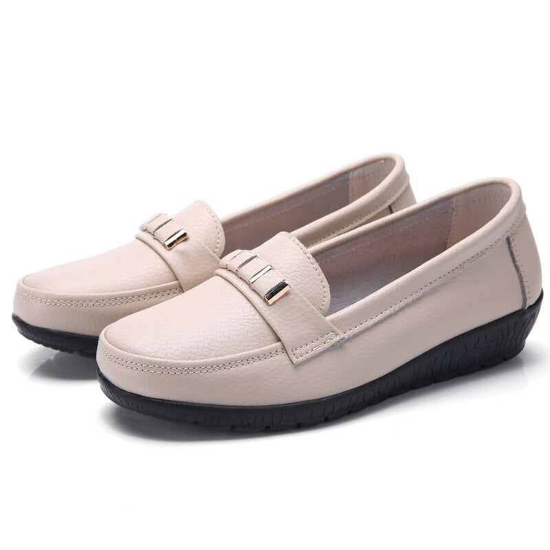 Mocassim Casual Doce Violeta Feminino Confortável em Couro DV32025