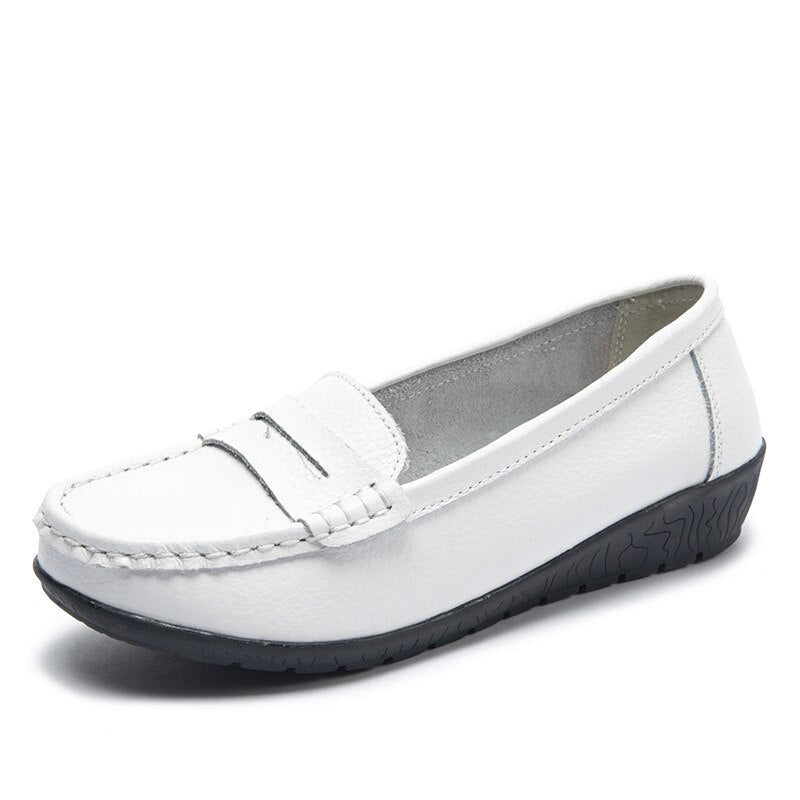 Mocassim Casual Doce Violeta Feminino Confortável em Couro DV32030