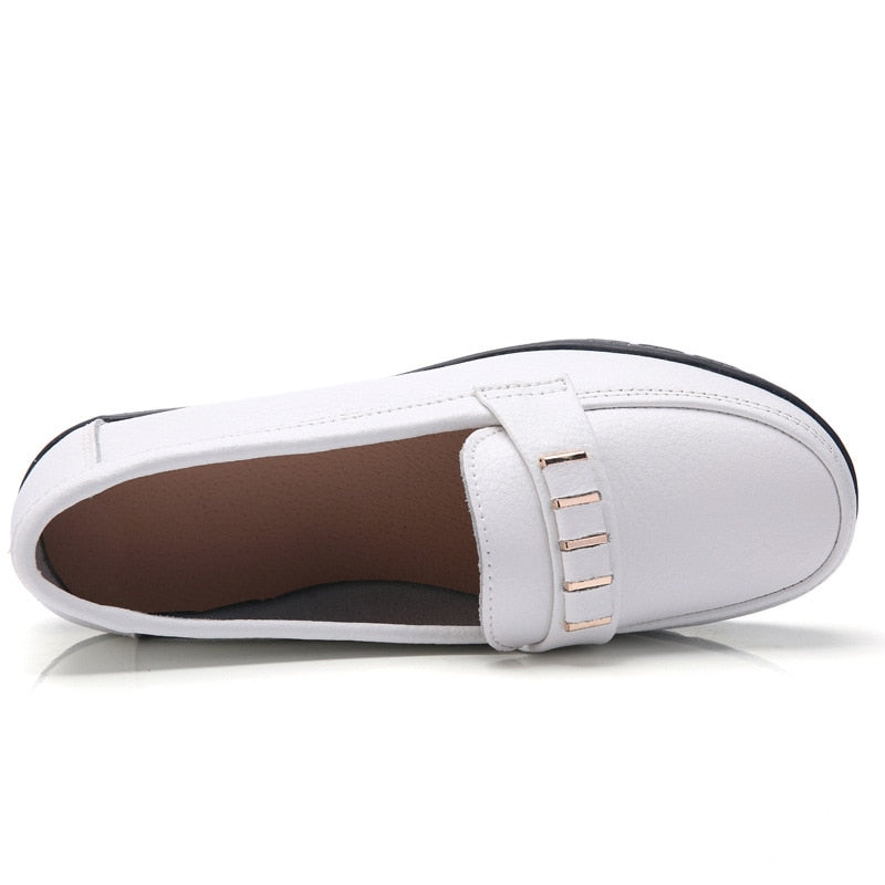 Mocassim Casual Doce Violeta Feminino Confortável em Couro DV32025