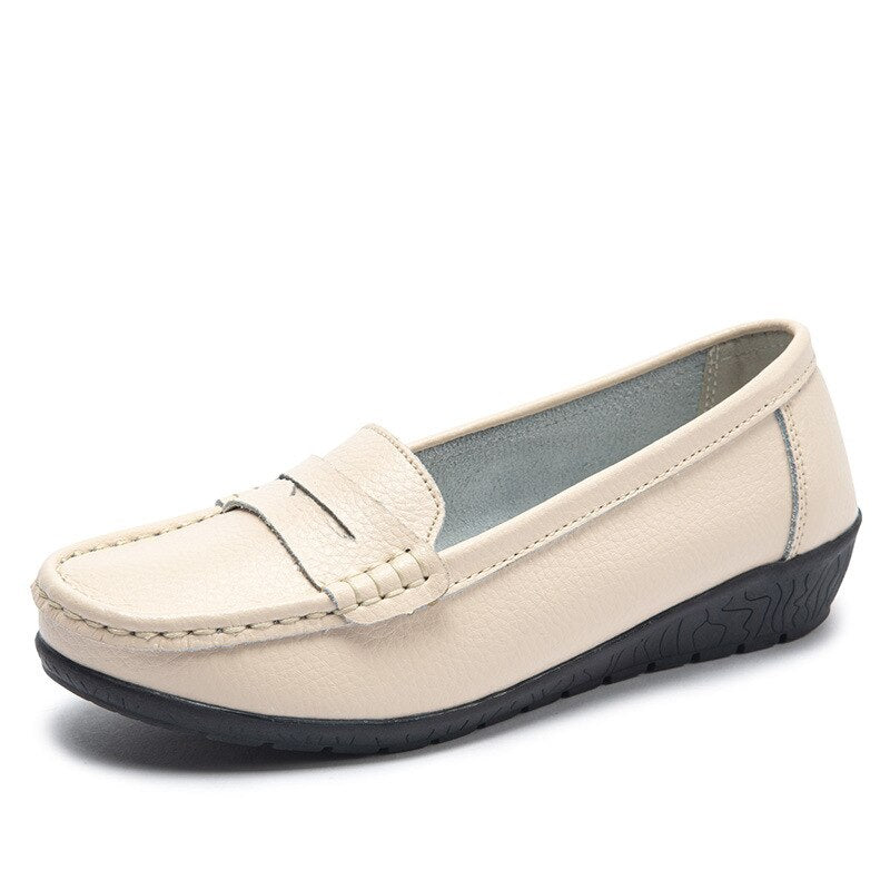 Mocassim Casual Doce Violeta Feminino Confortável em Couro DV32030