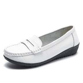 Mocassim Casual Doce Violeta Feminino Confortável em Couro DV32030