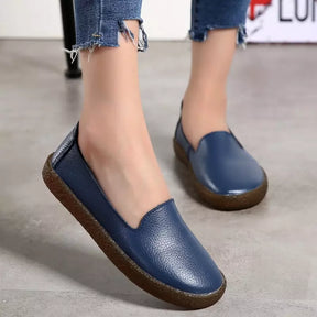 Mocassim Doce Violeta Feminino em Couro Legítimo Confortável DV32011 - Azul