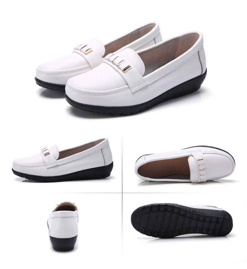 Mocassim Casual Doce Violeta Feminino Confortável em Couro DV32025